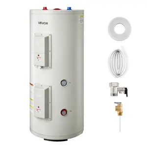VEVOR 6 Gallon Electric Tank Water Heater, 1600W Point-of-Use Hot Water Heater with LED Display, Knob Control, Top Outlet, 120V Storage Design with TP Valve for Studio Apartments, RVs, GrayVEVOR Super Brand Day