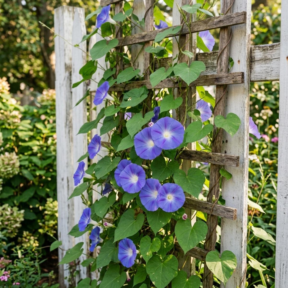 Premium Morning Glory Seeds High Germination Rate Easy to Plant for Garden Balcony Yard Decoration Annual Flowers Bonsai Seedlings DIY Garden