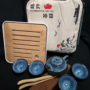 Teapot Travel Set - Blue