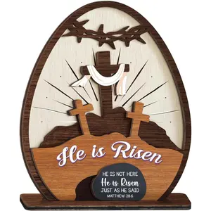 He Is Risen Easter Decorations For Home Wooden Empty Tomb Easter Scene Christian Gifts Catholic Gifts Catholic Home Decor