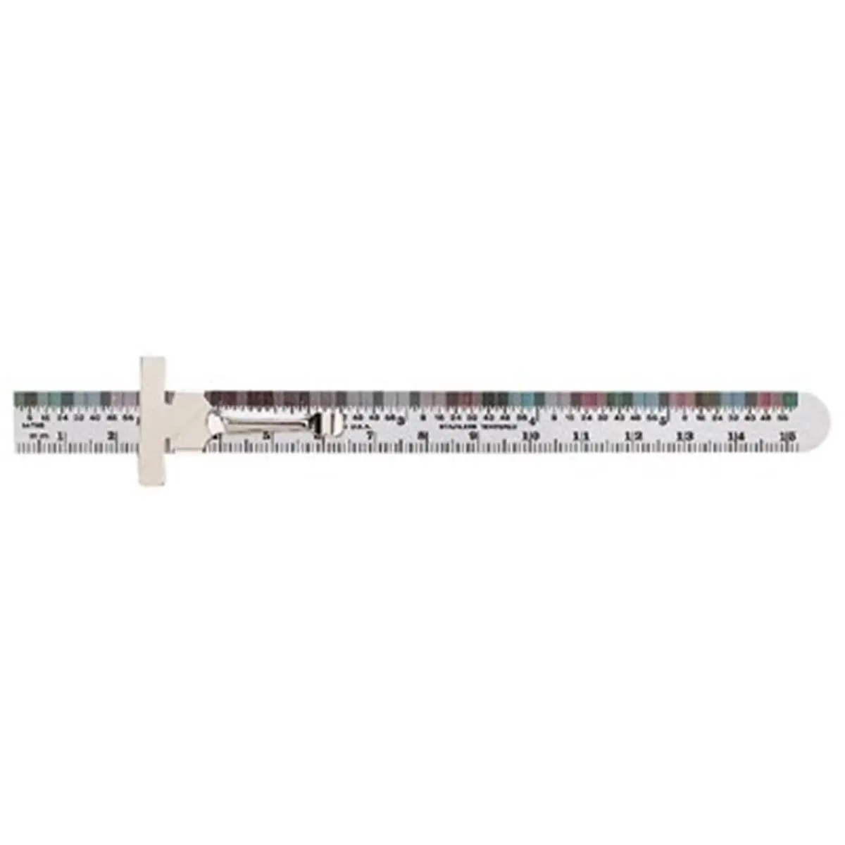 212 MAIN 6-Inch Flexible Stainless Steel Measuring Rule - Dual Scales, Pocket Clip - Office Stationery, School Supplies