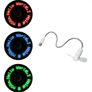 USB Powered with Soft Blades,  Customizable Text, and Custom Software for Personalized Messages and Creative Displays (Blue, Red, Green) Button