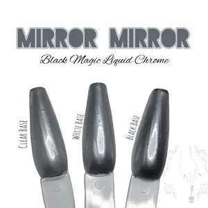 Mirror Mirror - Metallic Silver Liquid Chrome, Silver Chrome, Chroming Liquid for Silver Nails
