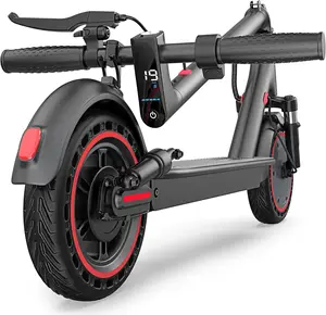 Dual Suspension Electric Scooter 350W Powerful Motor | Dual Brakes | 19MPH Speed + 21 Miles Range Folding Commuting E Scooter with App Control | 8.5"Solid Tires