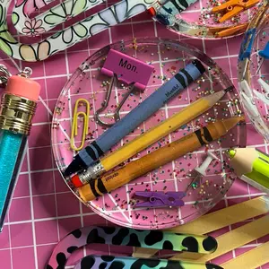 Teacher Coaster - Perfect for Teachers and Students - Tableware. 4 inches. Color transparent. Resin coaster