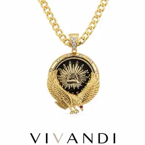 Vivandi Eagle Medallion Necklace