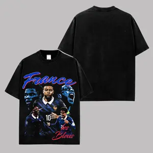 Kylian Mbappé France Football Shirt, Mbappe Vintage Graphic Tee, French Soccer Icon Fan Apparel, Retro Athlete Streetwear T-Shirt, Premium Cotton Unisex Shirt, Gift for Football Fans and France Supporters