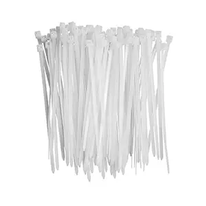 100-Pack 4" Small Zip Ties – White Nylon Self-Locking Cable Ties for Indoor and Outdoor Use