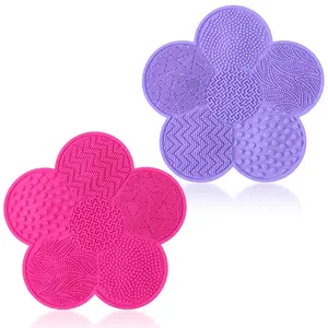 2 Pcs Makeup Brush Cleaner Mat
