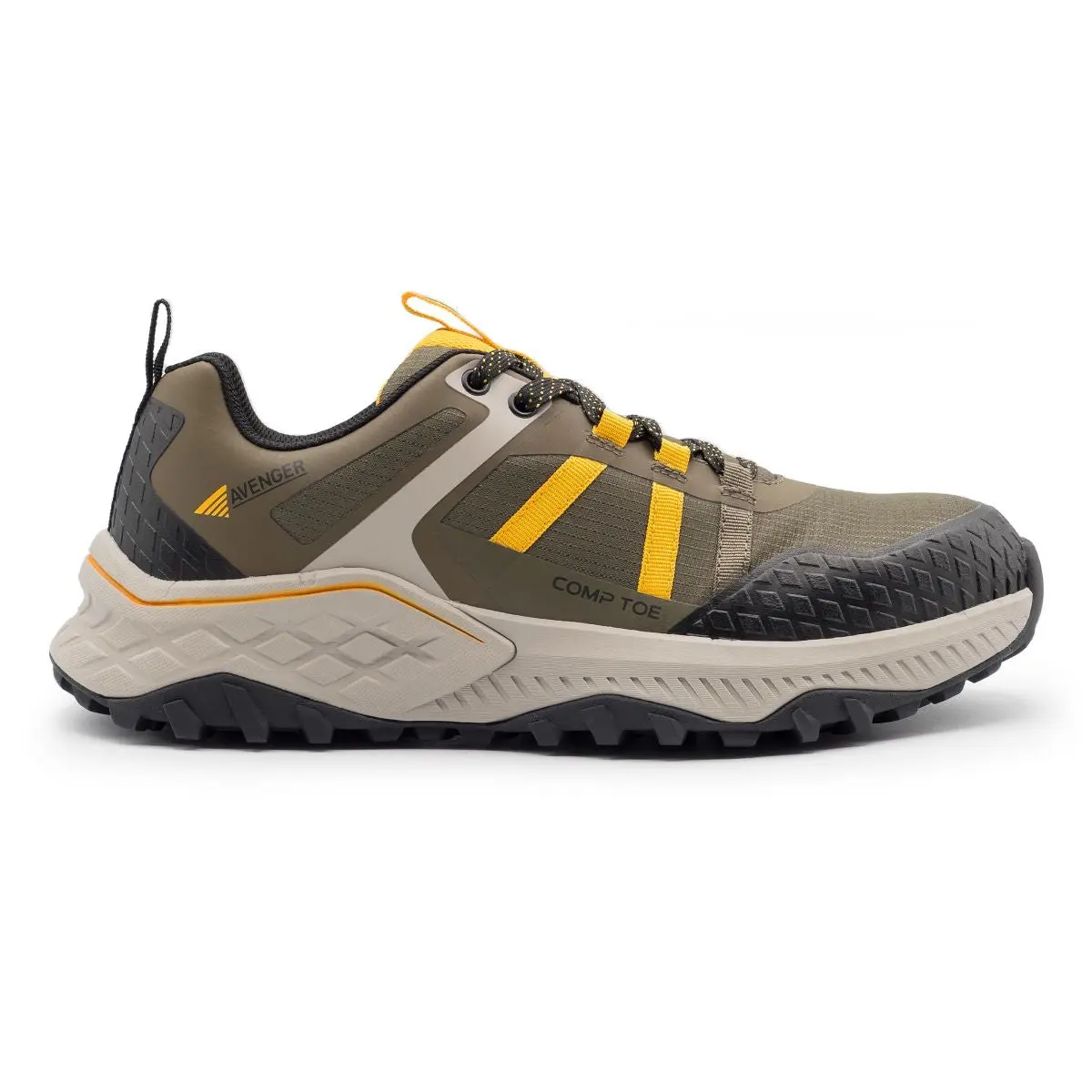 Avenger Mens Aero Trail - Composite Toe EH - Olive/Yellow