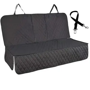 🚙 Perfect for any car! Waterproof & non-slip back seat protector. Armrest friendly + matching seat belt. 3 colors to choose from