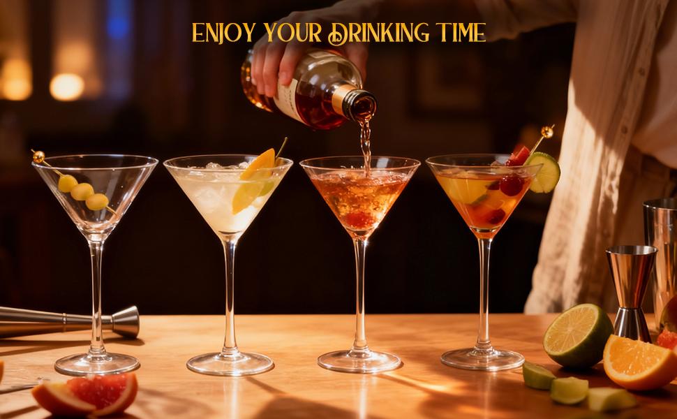 Martini Glasses Set of 4, Coupe Glass, 9.5 oz Hand Blown Crystal Cocktail Glasses for Espresso Martini, Cosmopolitan, Gimlet, Home Bar, Party, Martini Glassware Gift Set Sweet Drink Martini Glasses Set of 4, Coupe Glass, 9.5 oz Hand Blown Crystal Cocktail Glasses for Espresso Martini, Cosmopolitan, Gimlet, Home Bar, Party, Martini Glassware Gift Set Sweet Drink