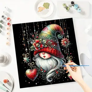 Gnome Paint by Numbers for Adult,Paint by Number Kit for Beginners,DIY Acrylic Paint Canvas Painting Kits Art ,Home Wall Decor Gift for Her, 20x20 inch(Without Frame)