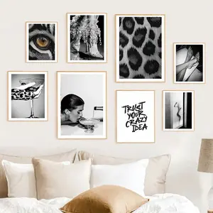 Fashion Panther Diamond-filled Heels Try Your Crazy Idea Fashion Art Fashion Wall Art Canvas Painting Nordic Poster Room Decor Water Proof Plastic Ornaments Decoration