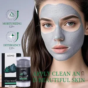 2Pcs Charcoal Mud Mask Stick Clay Mask for Face Deep Pore Cleansing Moisturizing Purifying Facial Blackhead Remover Mask