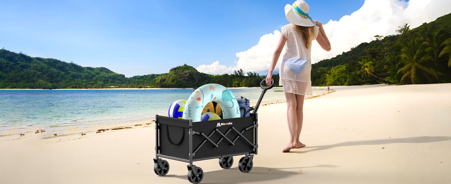 Heavy Duty Folding Utility Wagon Cart - Portable Shopping Cart Trolley, Collapsible Foldable Trolley with Wheels, 220lbs Large Capacity for Grocery Shopping, Outdoors, Heavy Duty Folding Trollies Heavy Duty Folding Utility Wagon Cart - Portable Shopping Cart Trolley, Collapsible Foldable Trolley with Wheels, 220lbs Large Capacity for Grocery Shopping, Outdoors, Heavy Duty Folding Trollies