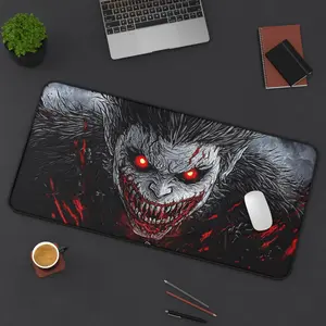Death Note Anime Horror Mouse Pad, Keyboard Mat, Halloween Gamer Anime Desk Mat For Computer Accessories, Gift For Gamer