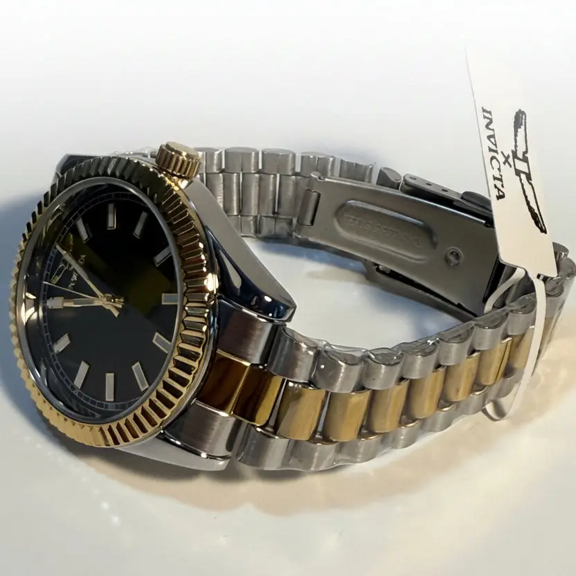 69011 Invicta Specialty Mens Watch 40mm Gold Tone Stainless Steel Black Dial