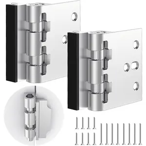 Door Lock, Upgraded Non-Spring and Flip Design for Easy to Open, Withstands 1200 lbs Force, Childproof Door Reinforcement Lock for Inward Swinging Doors, , 2 Pack