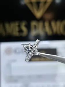 Marquise rings 💍 Center 2CT E/VVS2 + 14k solid gold 💎