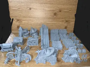 Wasteland Theme Park Fallout Terrain Resin Wargaming Games workshop Warhammer 40k Full Set 48 Pieces