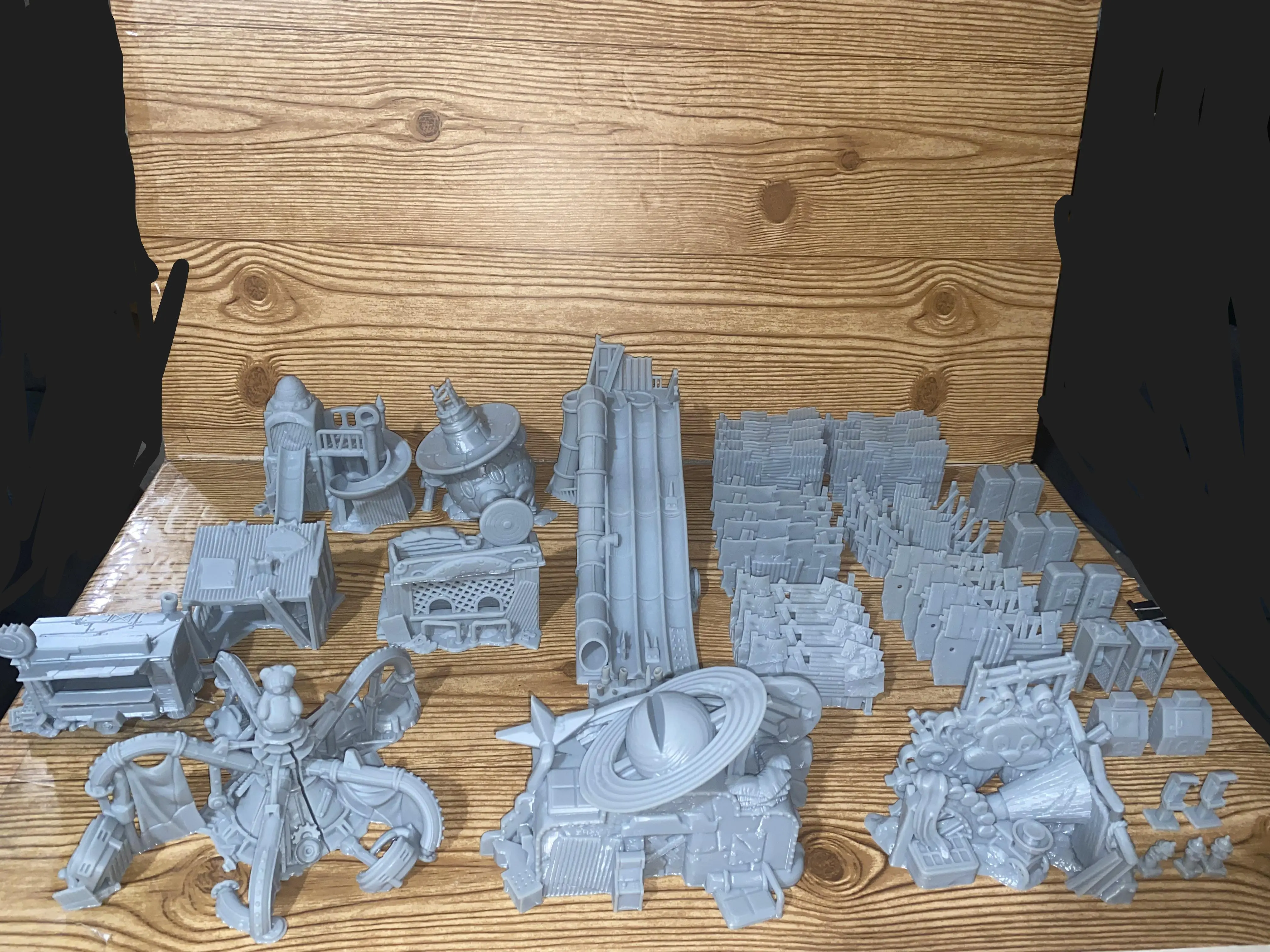 Wasteland Theme Park Fallout Terrain Resin Wargaming Games workshop Warhammer 40k Full Set 48 Pieces