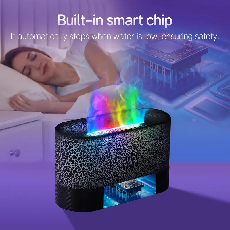 Portable Colorful Night Light Humidifier, USB Powered Mist Maker with Anti-dry Function, Desktop Small Aroma Diffuser Air Humidifier For Bedroom Home Office 2