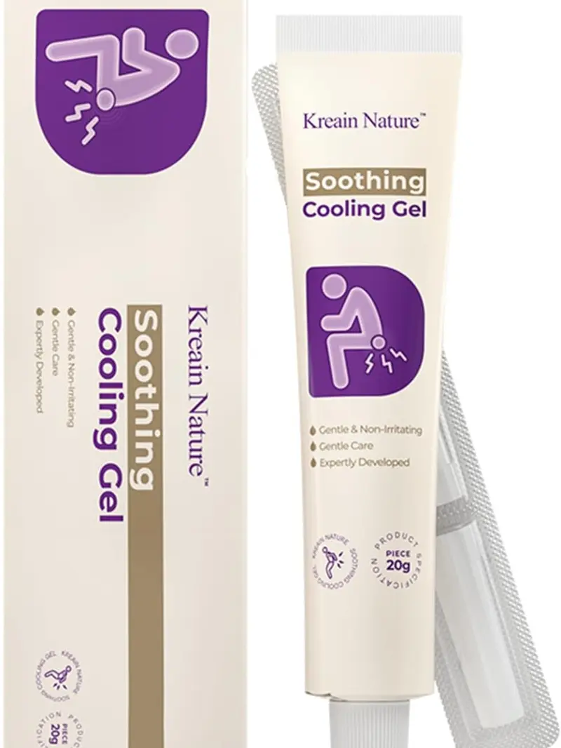 Kreain Nature Soothing Cooling Gel for Anal Skin Care, Hemorrhoid Cream Itching, Swelling, Burning and Discomfort Relief - 0.7Oz Tube (1) hard summer eve cream spot prequel eye lazy patch mandelic acid serum eos old Salicylic Acid Acne mood support