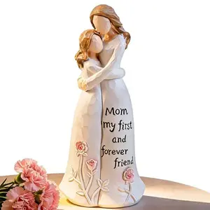 Mothers Day Gifts, Birthday Gift for Mom from Daughter 6.2" Resin Figurine Sentimental Gift for Mother and Daughter Sculptures Hand-Painted Keepsake Meaningful
