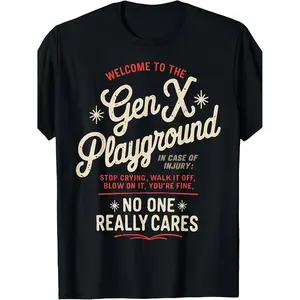 Mens Gen X Humor Cotton T-shirt Retro Generation X Funny Graphic Tee with Welcome to the 90s 80s Nostalgia Casual Fit for Gen Xers Casual Attire and Themed Events