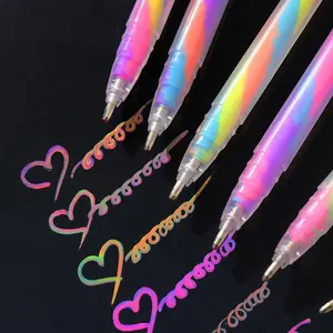 Mixing of 3 Colors Rainbow Gel Pens Color Changing Ballpoint Pen Glitter Pen Set for Adults Coloring Books Drawing Doodling Scrapbooking Notes,Artist Illustrating