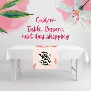 Customized Table Runner, Personalized Table Runner with Logo, Custom Vendor Table Decor, Custom Table Runner, Vendor Table, Personalized Table Runners with Logo, Table Runner For Events, Table Runner