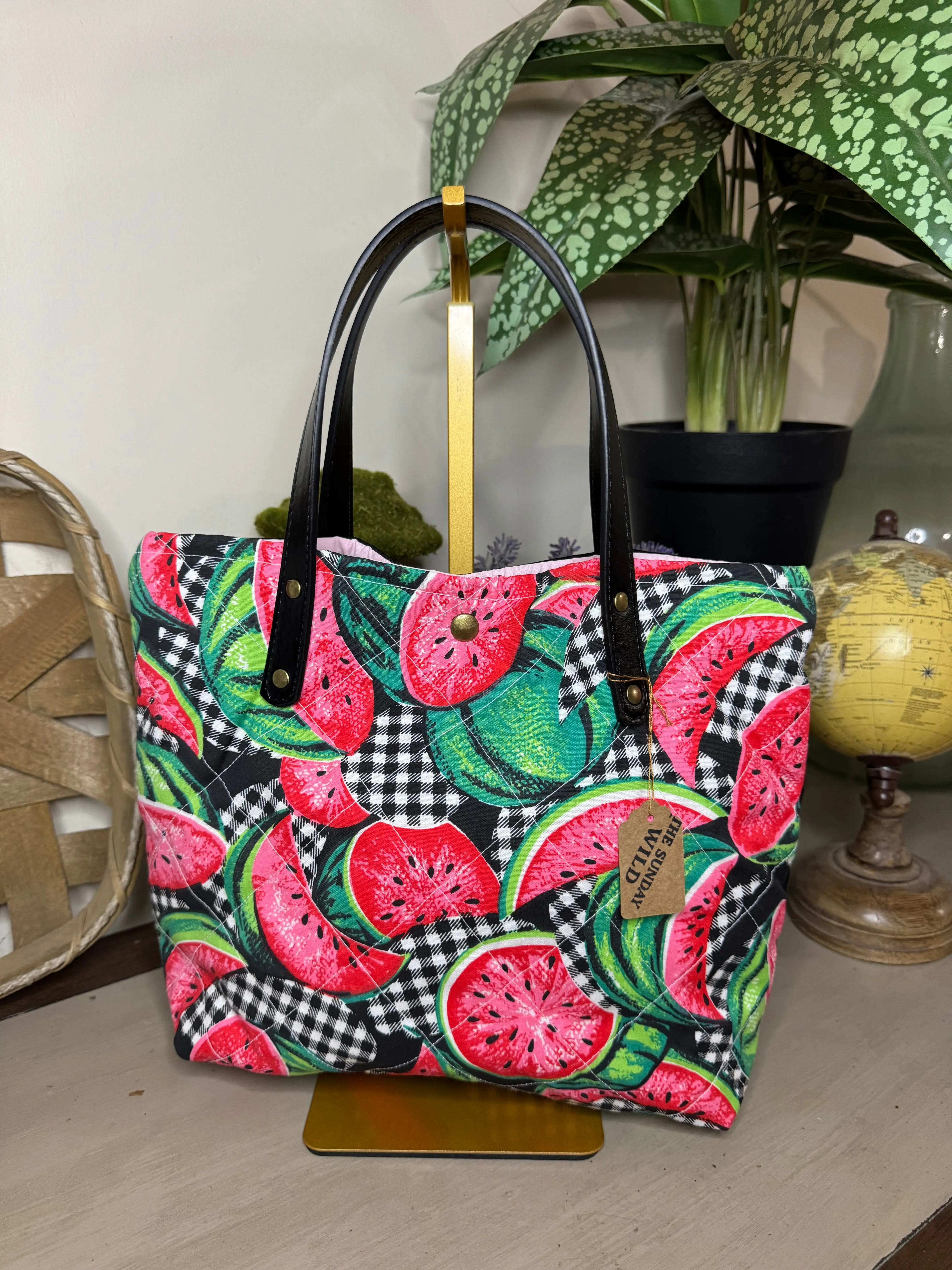 Watermelon Sugar - Up-cycled Tote/Crossbody