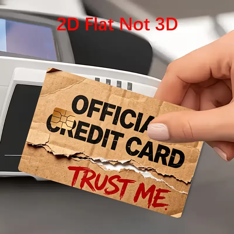 Funny Credit Card Cover Sticker – Meme Card Skin, Waterproof Debit Card Decal, Humorous Wallet Accessory Gift