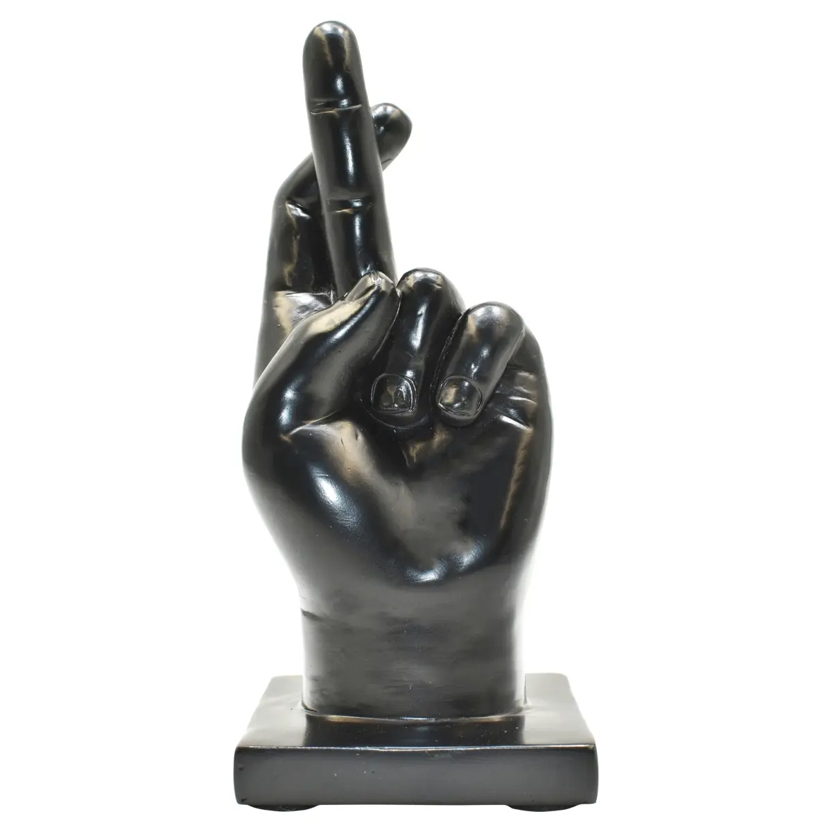360 Stand Fingers Crossed Resin Sculpture Set - 1-Piece Black Adam & Friends Home Decor Statue, Unique Gift & Conversation Piece Home Supply, Resin Art, Ornaments, Resin Figures, Home Supplies