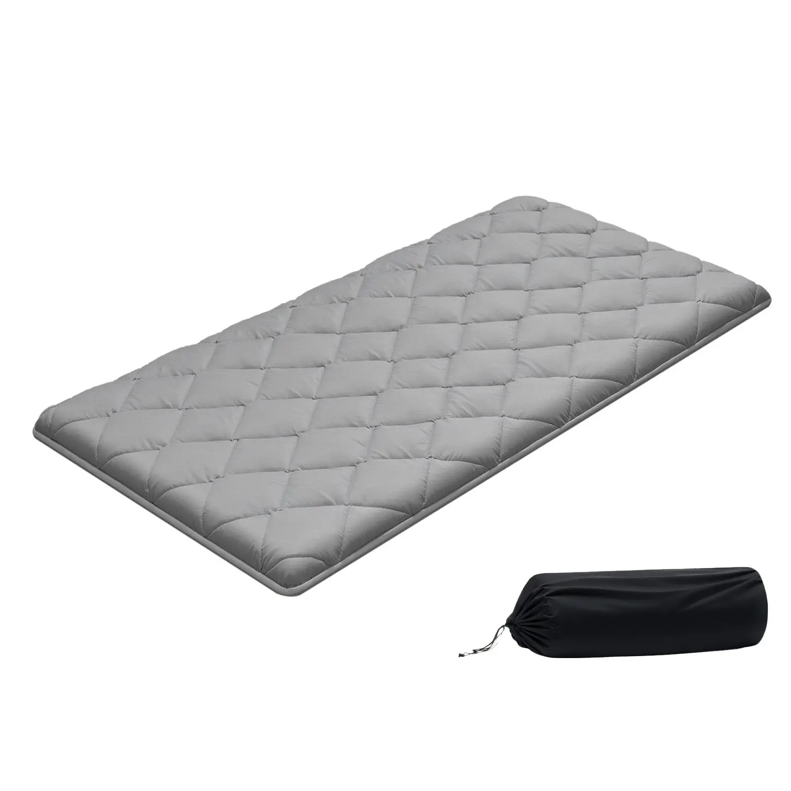 【Summerfinds】VEVOR Durable Memory Foam Folding Mattress - Twin Size 9-Layer Japanese Floor Mattress, 80x39x3.5in Gray, with Storage Bag & Fastener, for Bedroom, Camping, Guest Bed