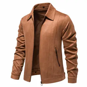 Autumn Winter New Style Turn-down Collar Jacket Men's Trendy Fashion Men's Jacket Outdoor Men's Suede Jacket