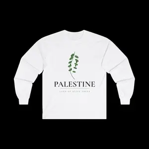 Palestine Olive Branch Long Sleeve | Land of Olive Trees | S–4XL