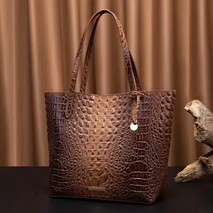 cf Crocodile Embossed Tote Bag Set, Elegant Shoulder Bag With Clutch Purse, Women's Office & Work Handbag nm