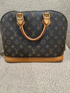 Pre-owned Louis Vuitton Canvas Travel Bags LV ALMA PM Handbag Monogram Brown, Year 2000