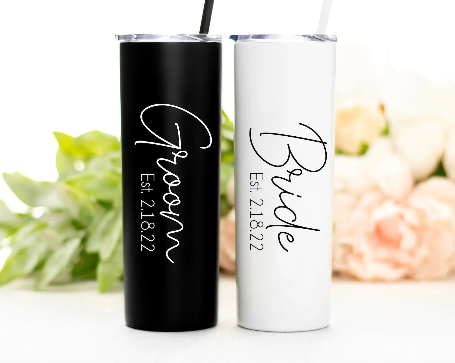 2PCS Personalized Tumblers send me the custom content and photos via "SHOP CHAT", Bride &  Groom, Matching Tumblers, Couple Gifts, Couple Tumblers, Honeymoon Tumbler Gift, Mr Mrs Gift, Wedding Gift