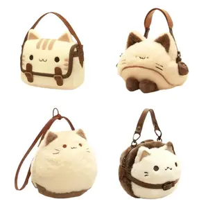 Cute Furry Plush Kitten Handbag High Appearance Level Soft Crossbody Bag Adorable Shoulder Bag Girl's Gift