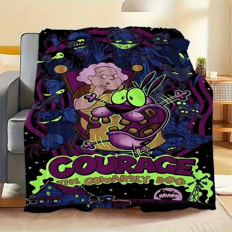 Cute Puppy Dog Blanket Cartoon Animal Print Soft Flannel Fleece Throw Bedding Nursery Decor Kids Room Essentials Warm Cozy Lightweight Couch Sofa Cover Pet Lover Gift Aesthetic