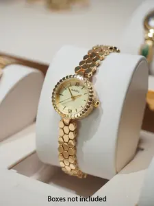 Women's Vintage Snake Chain Watch, Unique Luxury Analog Quartz Watch, Round Face Mineral Glass, Casual All-Season Timepiece