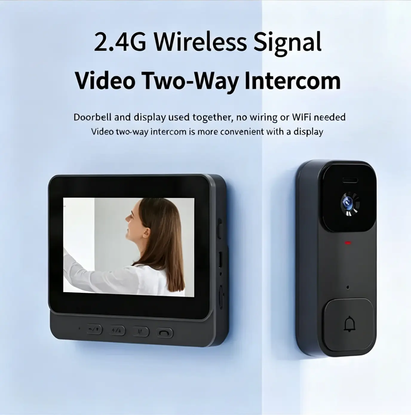 2026 Upgraded X7 Wireless Video Doorbell with Screen - No WiFi, No App, No Monthly Fees, 2-Way Talk, Night Vision, Hanging Installation, Home Decor Home Supply