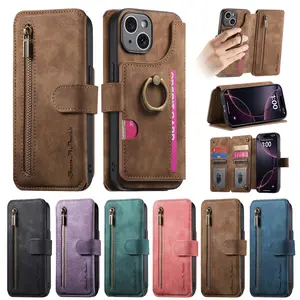 Large storage card slot phone case 70% off foldable design suitable for iPhone 17/16 Pro Max/15 Plus/14/13, business RFID anti-scan multi-card slot case