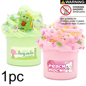 Cute Scented Butter Slime Set with Dinosaur Charm, Soft Non-Sticky Stretchy Clay, Ideal Sensory Toy, Birthday Party Gift, Kids Christmas Present, Slime Kit