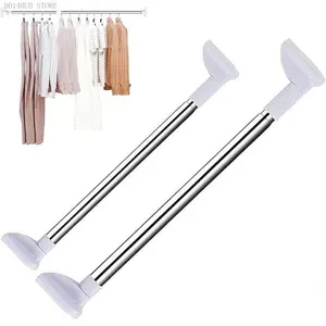 Drill-free Telescopic Tension Rod for hanging Clothes, Adjustable Nonslip Clothing Drying Rod, Stainless Steel Curtain Hanging Rack, Various sizes, easy to install.for Bathroom, Window, Closet, Room DividerEverlanelnspired17DD14HUB STORE