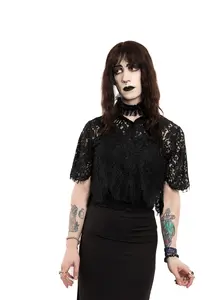 Maura Sheer Lace Scalloped Button Up RESTOCKING SOON! SIGN UP FOR NOTIFICATIONS!