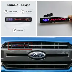 LED Illuminated Front Grille Emblem Light for Ford F-Series & Bronco Models, Enhance Your Vehicle's Appearance, Durable Car Accessory